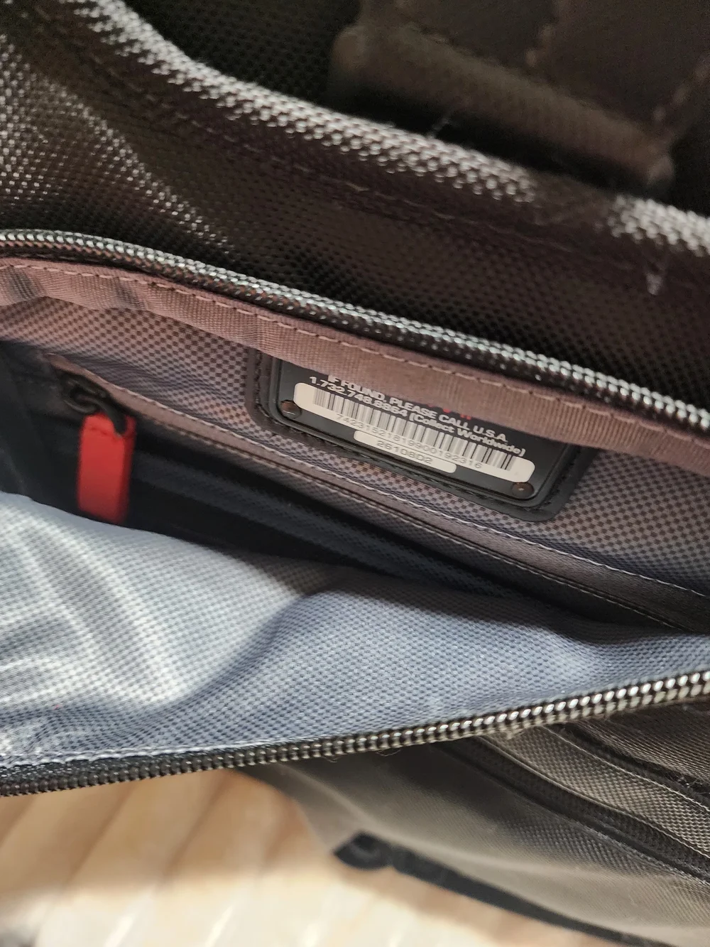 TUMI Black Nylon Briefcase with Shoulder Strap